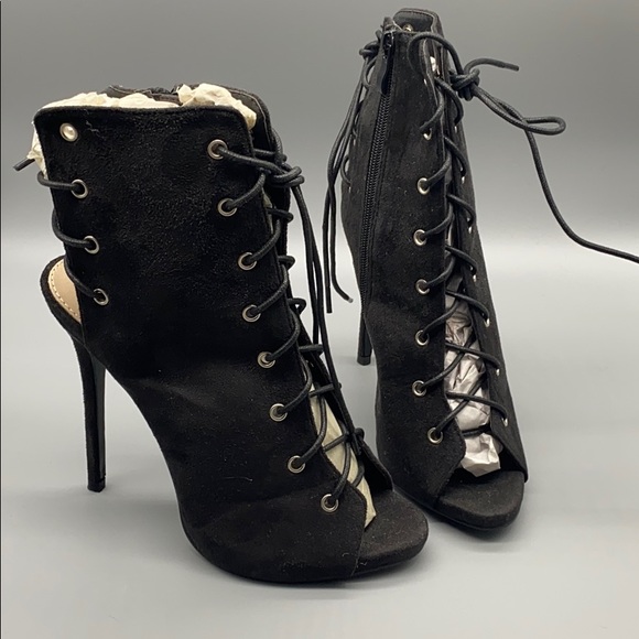 Lace Up Booties - Picture 1 of 2
